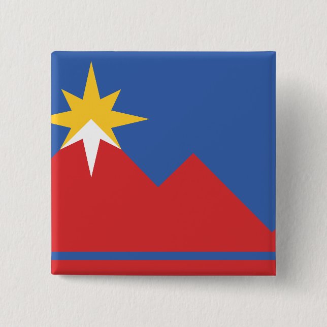 Flagge von Pocatello, Idaho Button (Vorderseite)