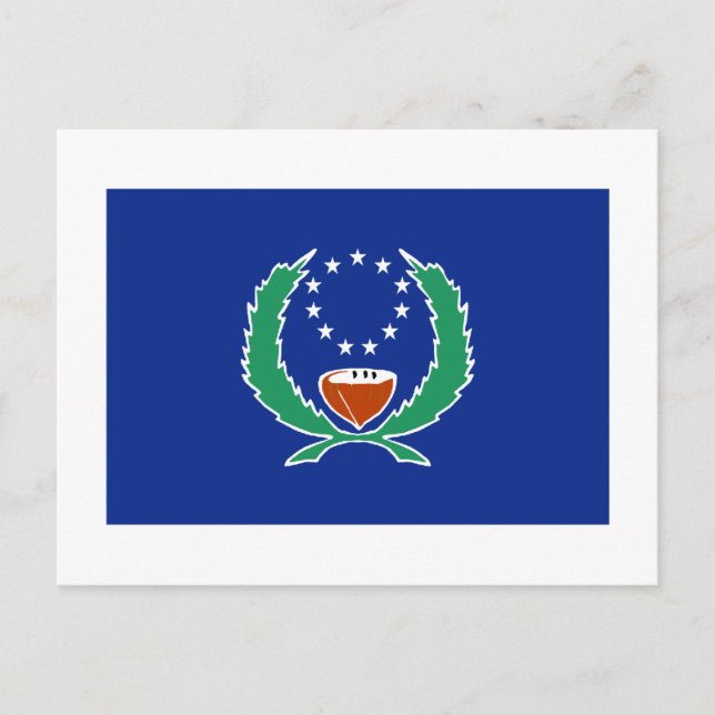 Flagge von Pohnpei Postkarte (Vorderseite)