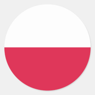 Flagge von Polen Runder Aufkleber