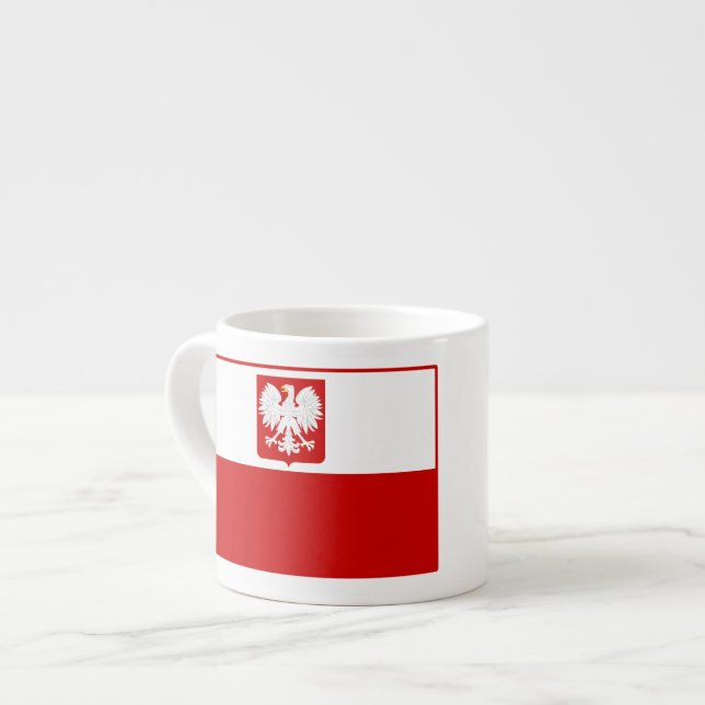 Flagge von Polen-Wappen Espresso-Tassen Espressotasse (Vorderseite Links)