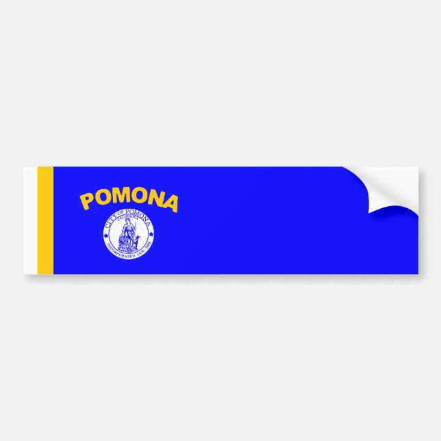 Flagge von Pomona (Kalifornien) Autoaufkleber (Vorne)