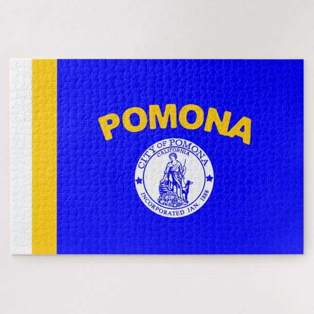 Flagge von Pomona (Kalifornien) Puzzle (Horizontal)