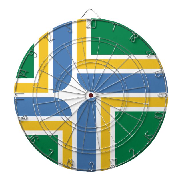 Flagge von Portland, Oregon Dartboard Dartscheibe (vorne)