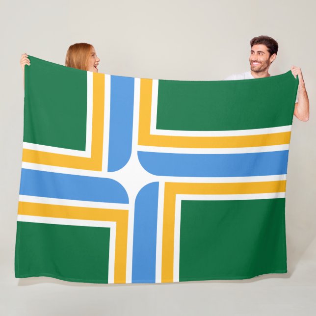 Flagge von Portland (Oregon) Fleecedecke (Beispiel)