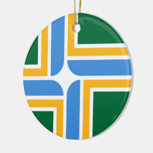Flagge von Portland (Oregon) Keramik Ornament
