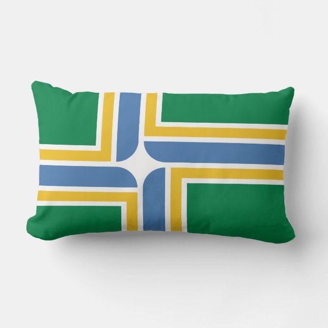 Flagge von Portland, Oregon Lumbar Pillow Lendenkissen (Vorderseite)
