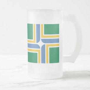 Flagge von Portland, Oregon Mattiert Glass Beer Ta Mattglas Bierglas
