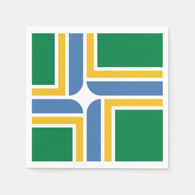 Flagge von Portland, Oregon Napkins Serviette (Vorderseite)