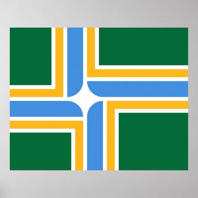 Flagge von Portland (Oregon) Poster (Vorne)