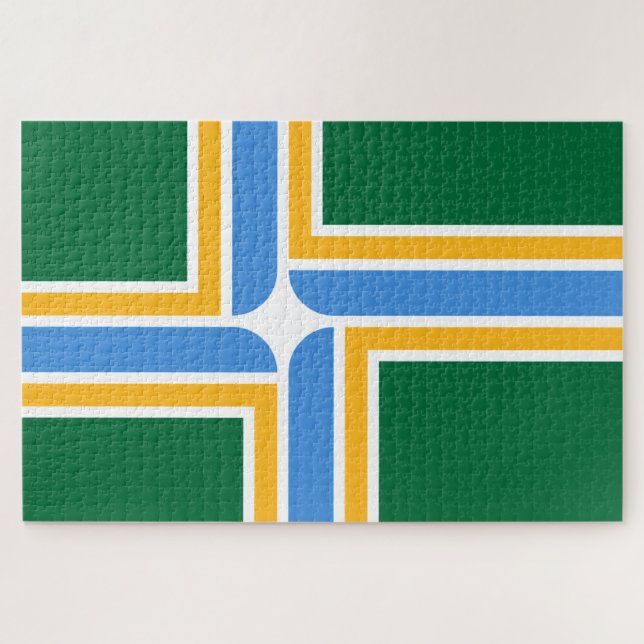 Flagge von Portland (Oregon) Puzzle (Horizontal)