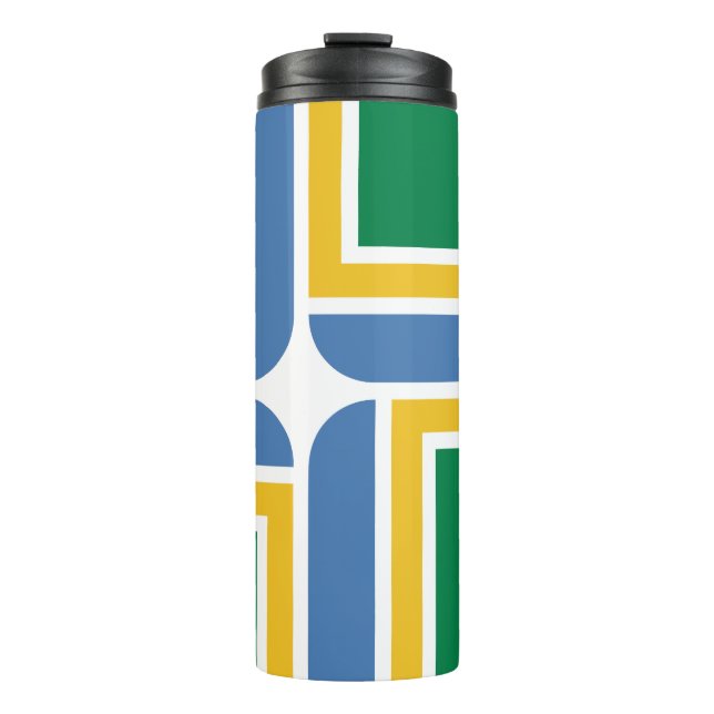 Flagge von Portland, Oregon Thermal Tumbler Thermosbecher (Vorderseite)