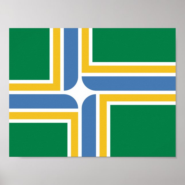 Flagge von Portland, Poster von Oregon (Vorne)