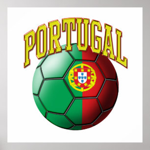 Flagge von Portugal-Fußball Poster