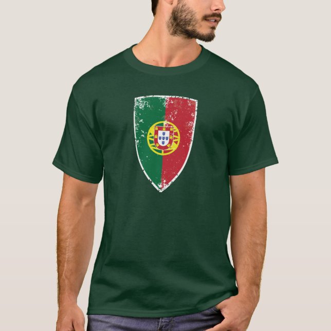 Flagge von Portugal T-Shirt (Vorderseite)