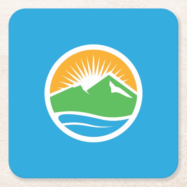 Flagge von Provo, Utah Rechteckiger Pappuntersetzer (Vorderseite)