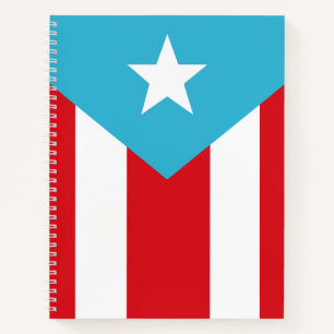 Flagge von Puerto Rico 1892 Notizbuch