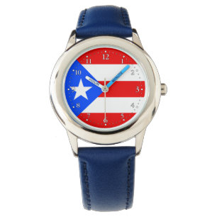 Flagge von Puerto Rico Armbanduhr