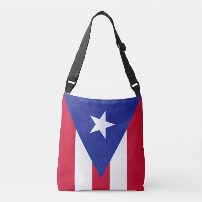 Flagge von Puerto- Rico - Banderade Puerto Rico Tragetaschen Mit Langen Trägern (Vorderseite)