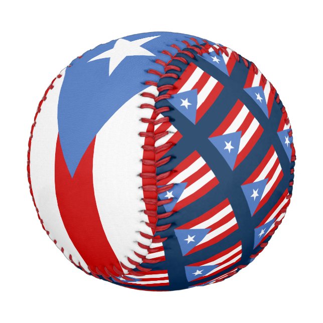 Flagge von Puerto Rico Baseball (Schrägansicht)