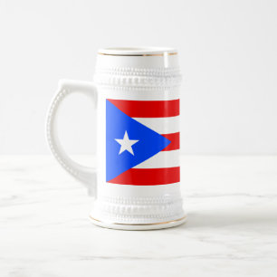 Flagge von Puerto Rico Bierglas