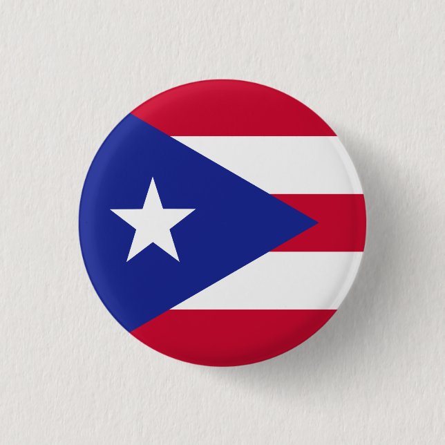 Flagge von Puerto Rico Button (Vorderseite)