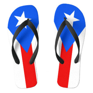 Flagge von Puerto Rico dreht Reinfälle um Flip Flops