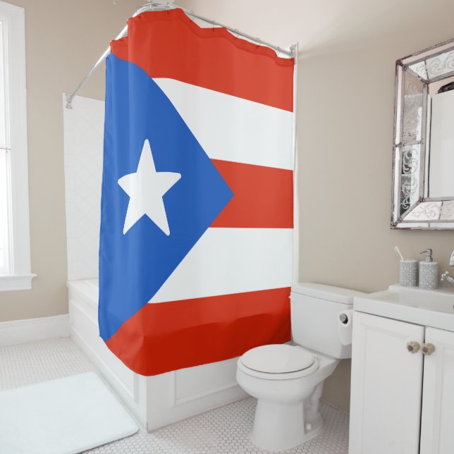 Flagge von Puerto Rico Duschvorhang (Beispiel)