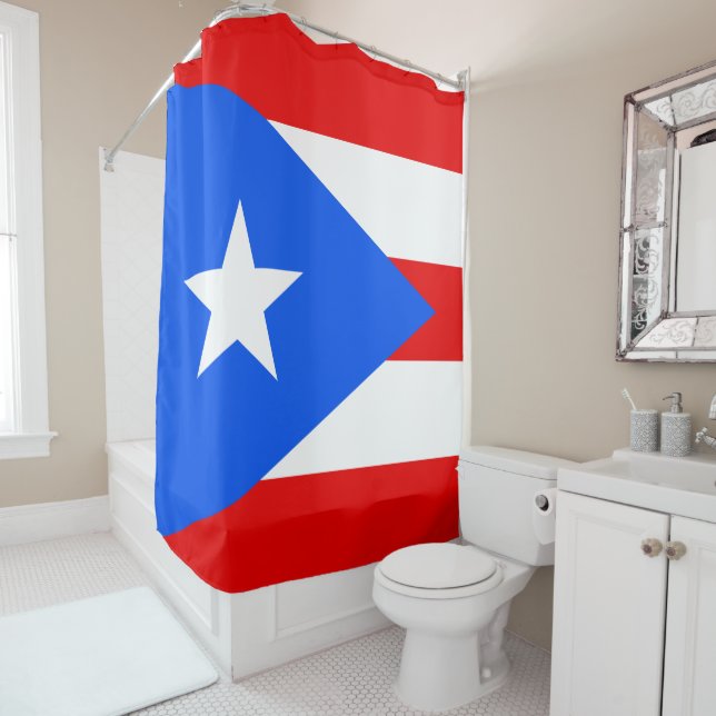 Flagge von Puerto Rico Duschvorhang (Beispiel)