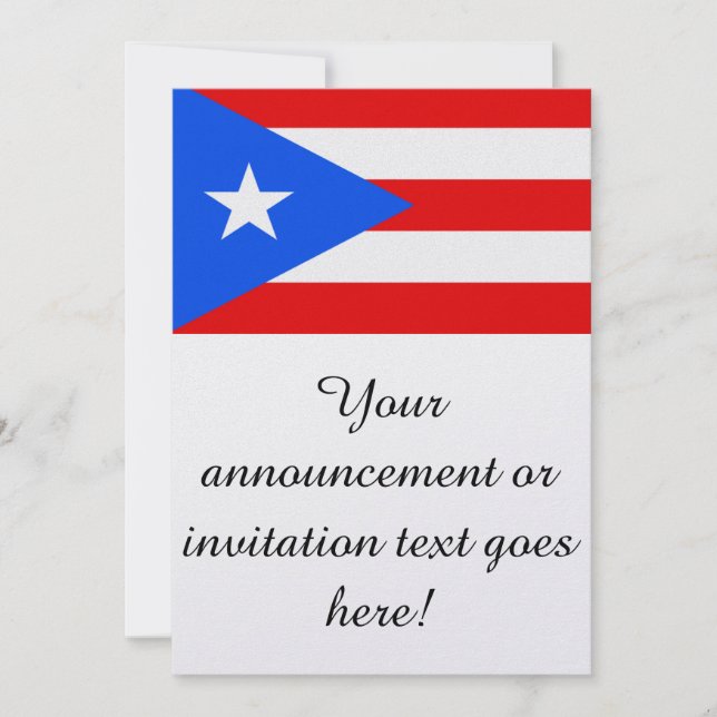 Flagge von Puerto Rico Einladung (Vorderseite)