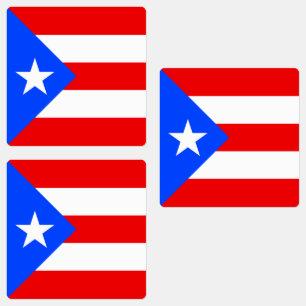 Flagge von Puerto Rico Etiketten