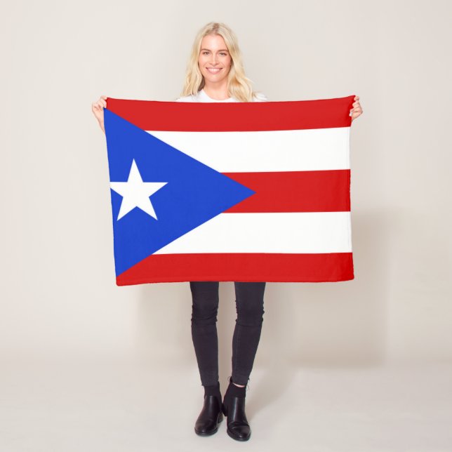 Flagge von Puerto Rico Fleecedecke (Beispiel)