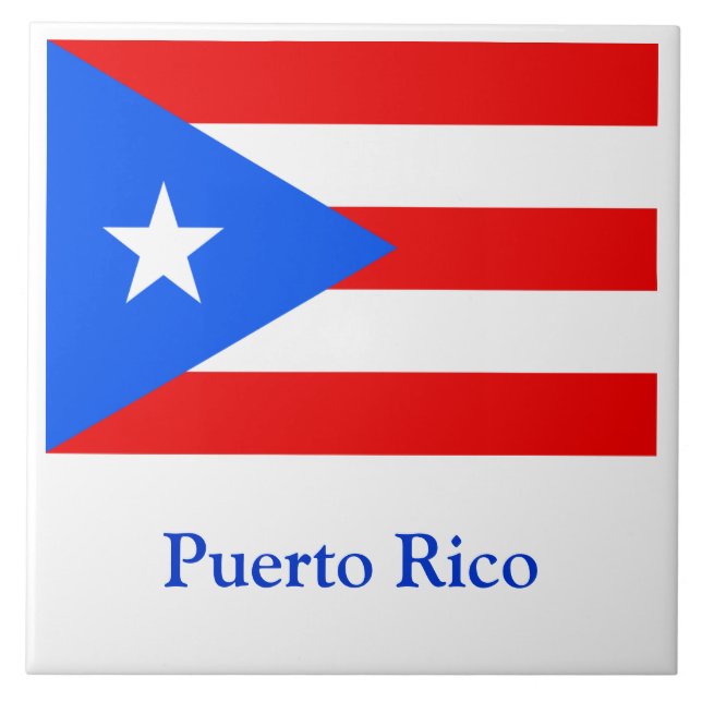 Flagge von Puerto Rico Fliese (Vorderseite)