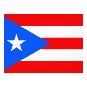 Flagge von Puerto Rico Fotodruck