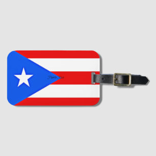 Flagge von Puerto Rico Gepäckanhänger