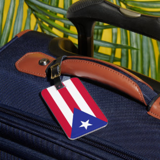 Flagge von Puerto Rico Gepäckanhänger