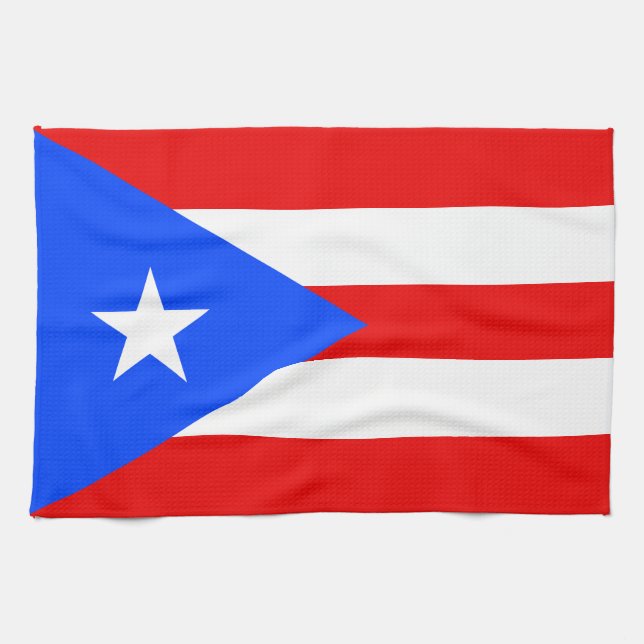 Flagge von Puerto Rico Geschirrtuch (Horizontal)