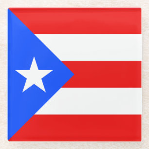Flagge von Puerto Rico Glasuntersetzer