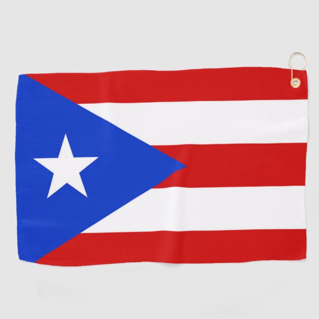 Flagge von Puerto Rico Golfhandtuch (Horizontal)
