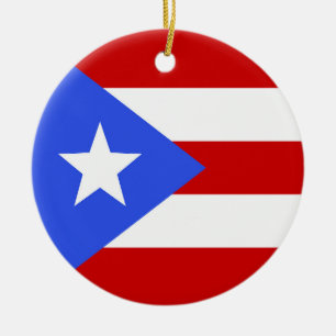 Flagge von Puerto Rico Keramik Ornament