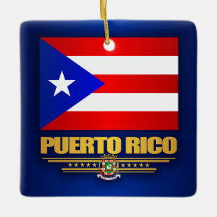 Flagge von Puerto Rico Keramikornament