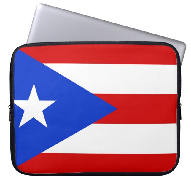 Flagge von Puerto Rico Laptopschutzhülle (Vorderseite)