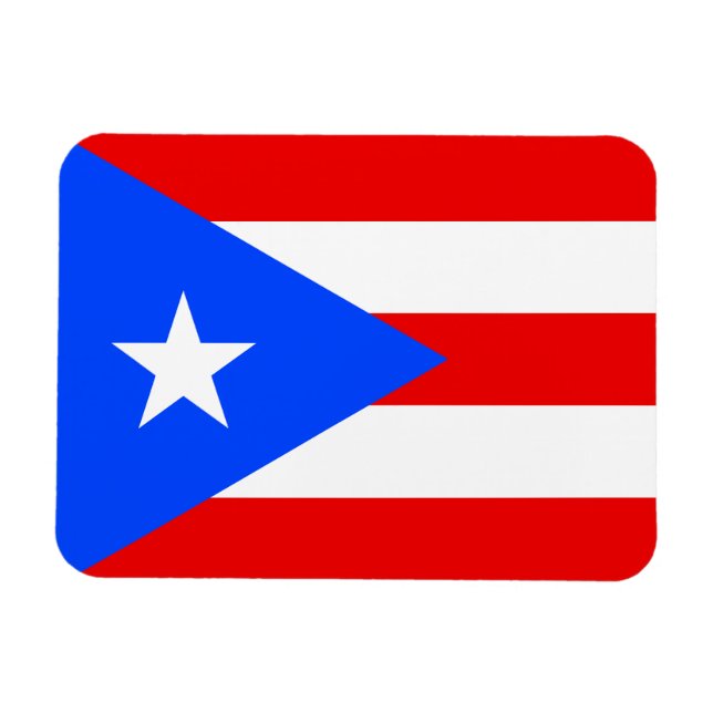 Flagge von Puerto Rico Magnet (Horizontal)