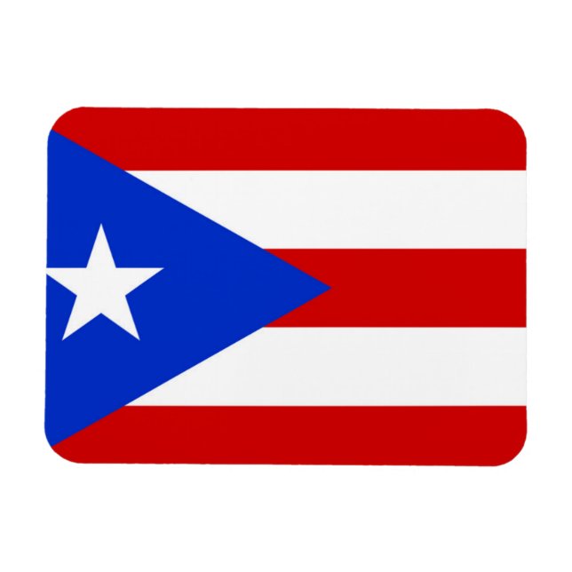 Flagge von Puerto Rico Magnet (Horizontal)