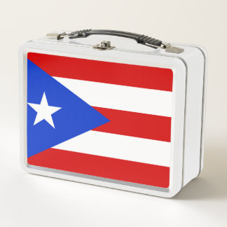 Flagge von Puerto Rico Metall Brotdose