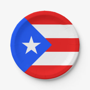 Flagge von Puerto Rico Pappteller