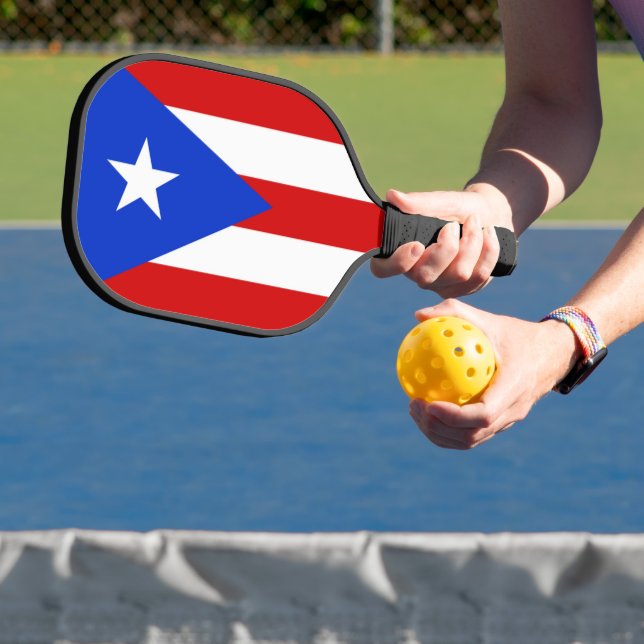 Flagge von Puerto Rico Pickleball Schläger (InSitu)