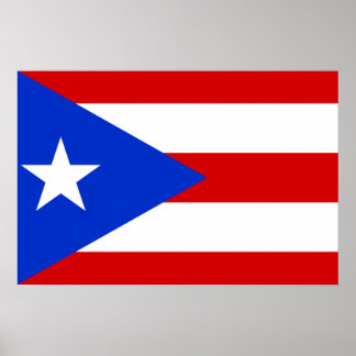 Flagge von Puerto Rico Poster