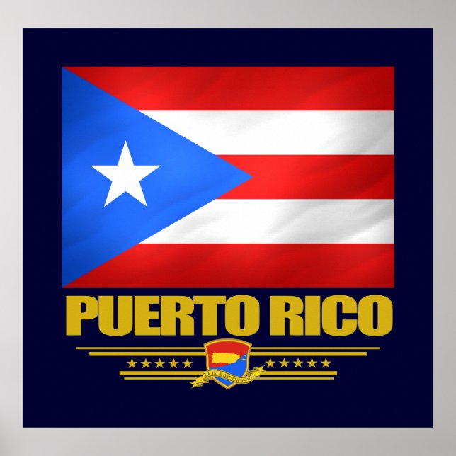 Flagge von Puerto Rico Poster (Vorne)