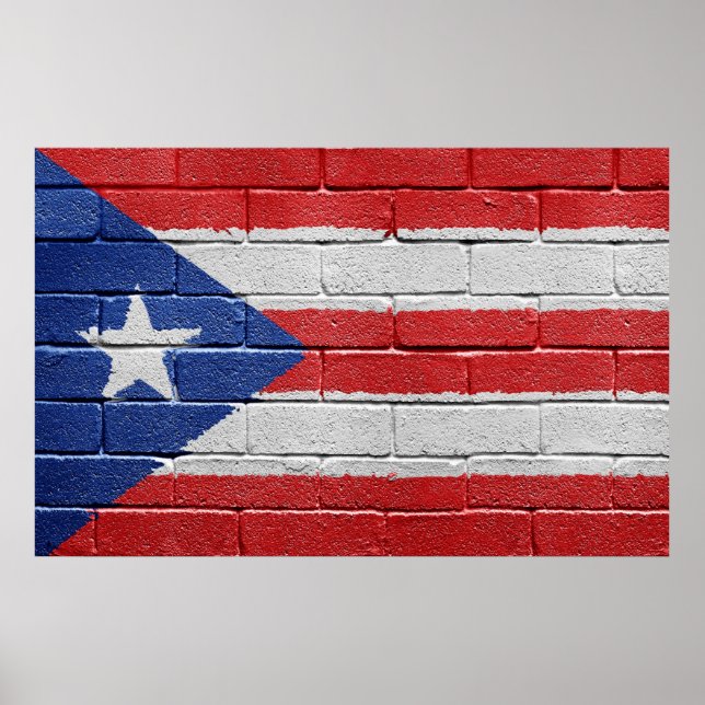 Flagge von Puerto Rico Poster (Vorne)