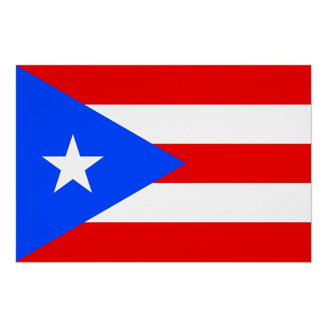 Flagge von Puerto Rico Poster (Vorderseite)